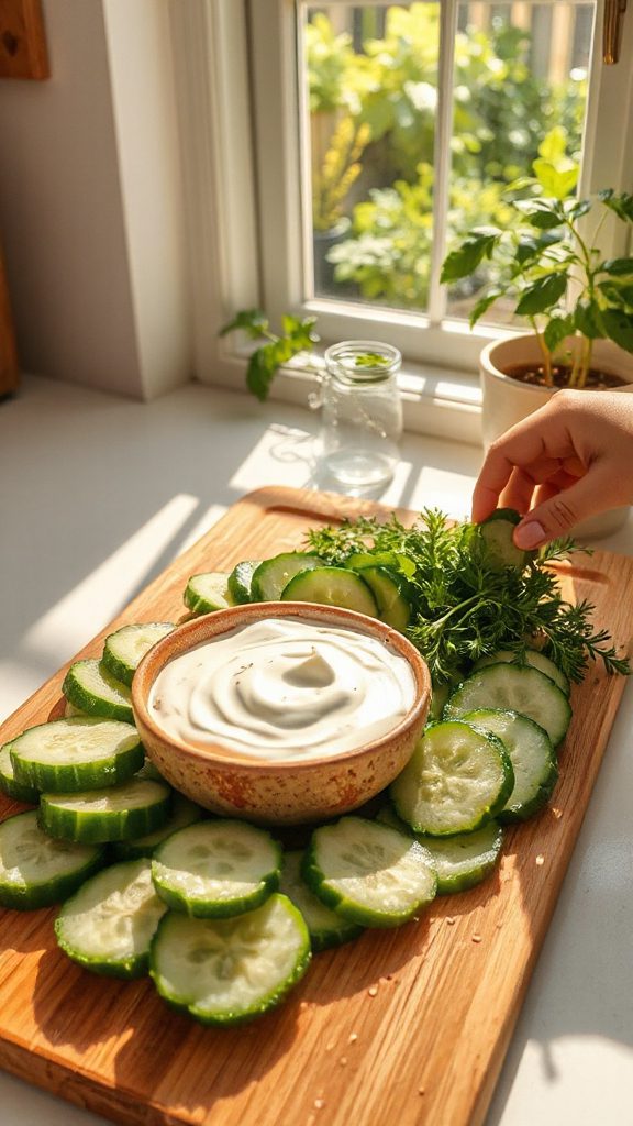 crunchy cucumber snack bites
