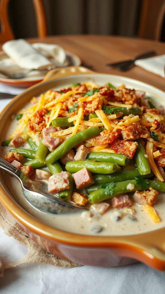 crunchy ham green bean casserole crunchy ham green bean casserole