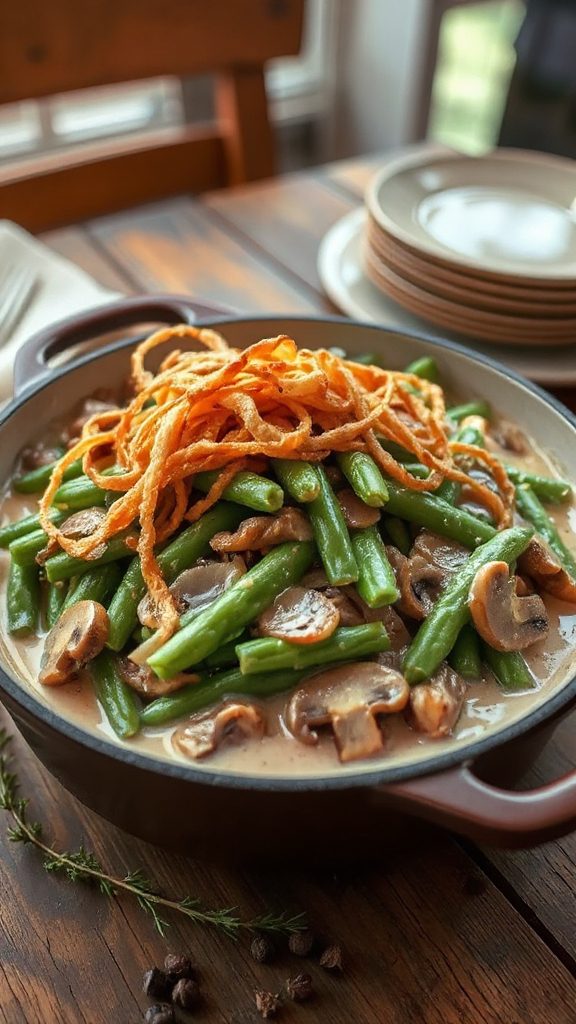 crunchy onion green bean casserole