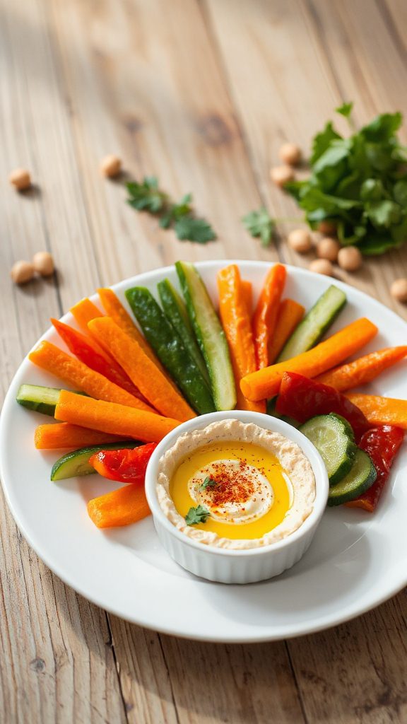 crunchy veggies creamy hummus crunchy veggies creamy hummus