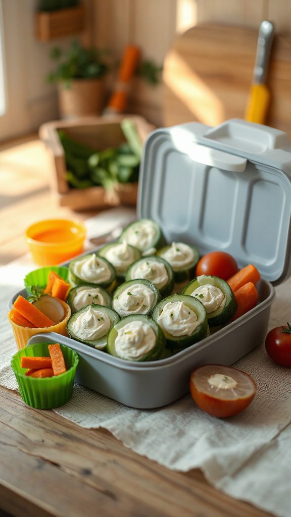 cucumber cream cheese spirals