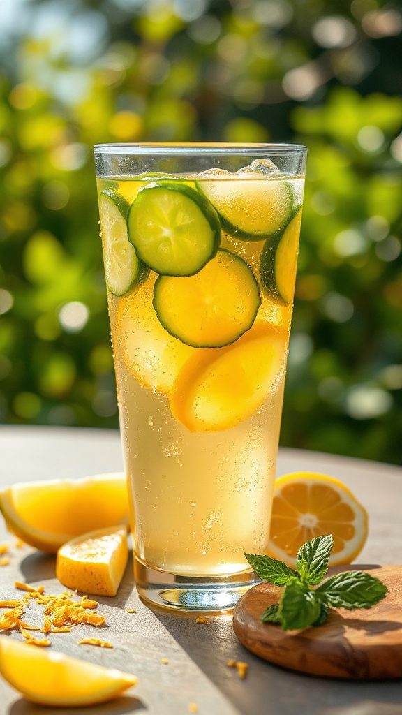 cucumber lemon refreshing drink