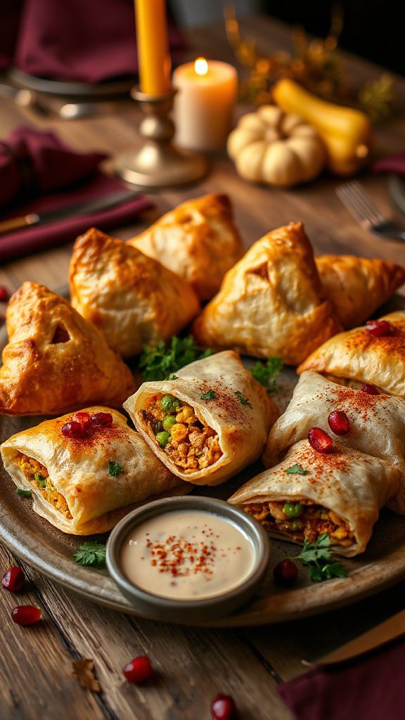curried chicken rice pastries