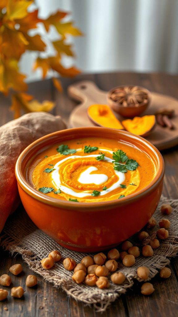 curried chickpea sweet potato soup