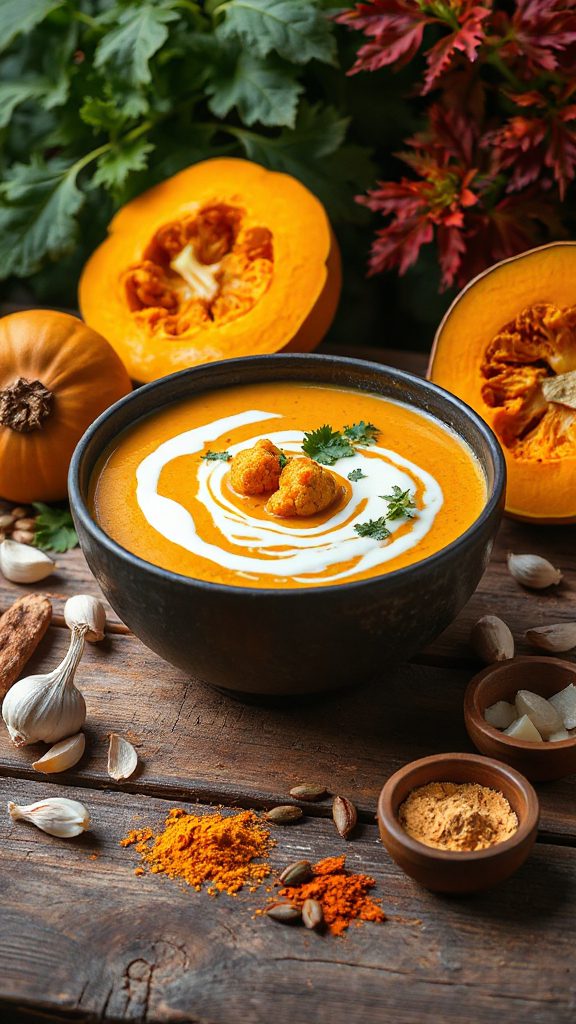 curried pumpkin cauliflower soup