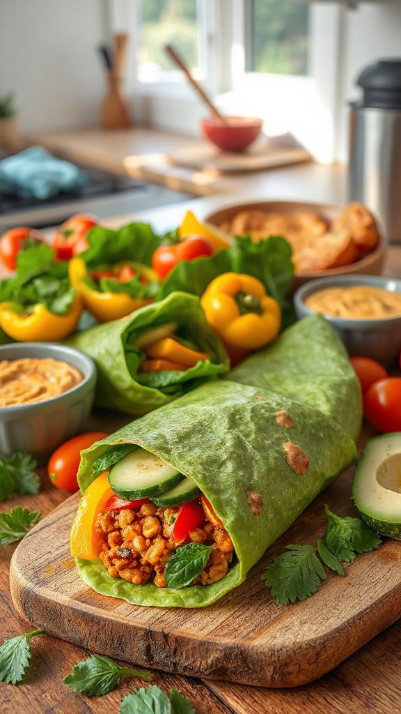 curried spinach lentil wraps curried spinach lentil wraps