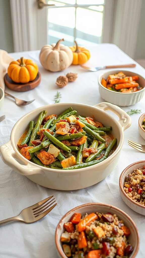 curry spiced green bean casserole