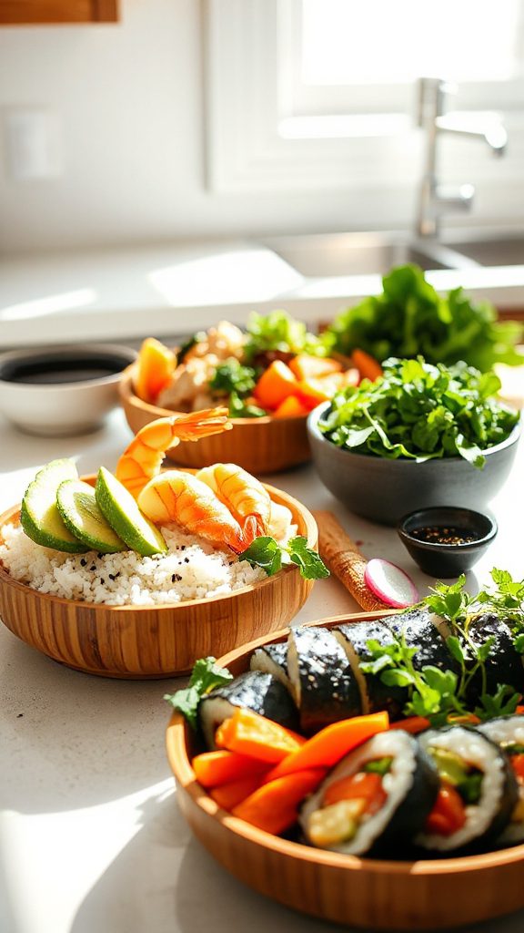 customizable diy sushi bowl