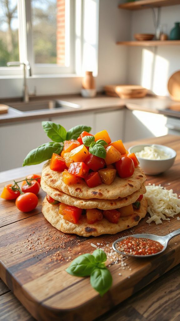 customizable mini pita pizzas