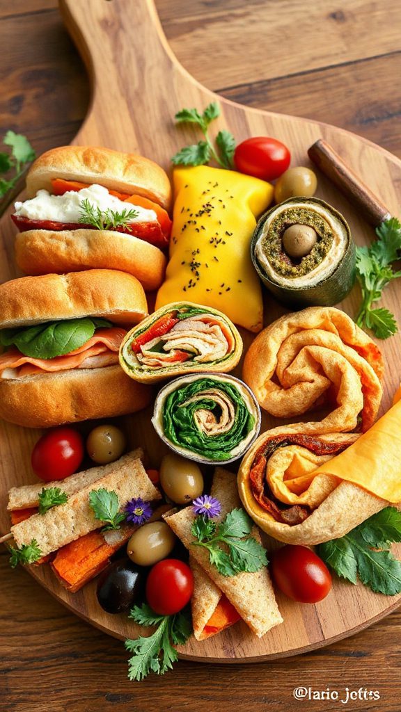 customizable mini sandwiches wraps