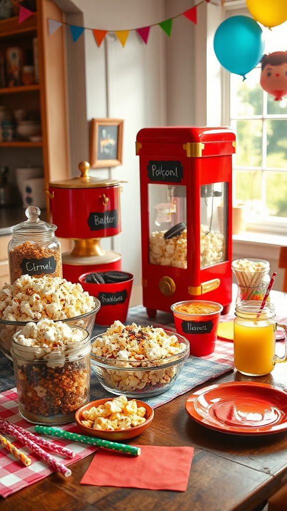 customizable popcorn snack station