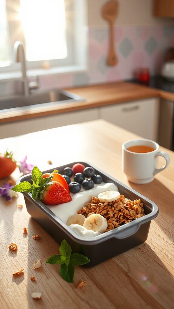 customizable yogurt fruit parfait