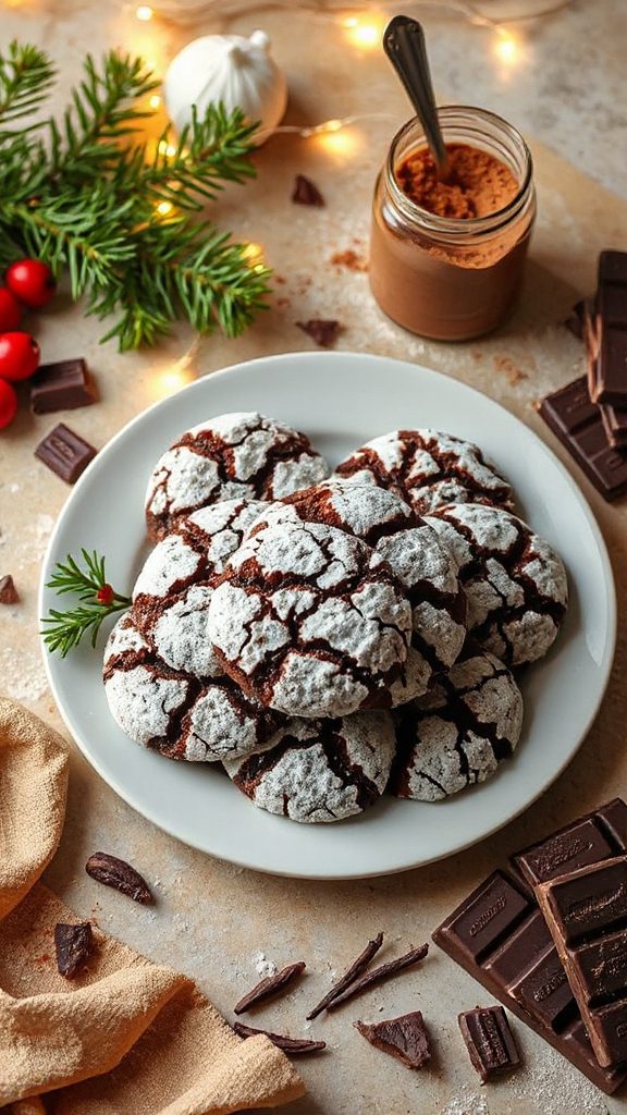 dairy free chocolate crinkle cookies