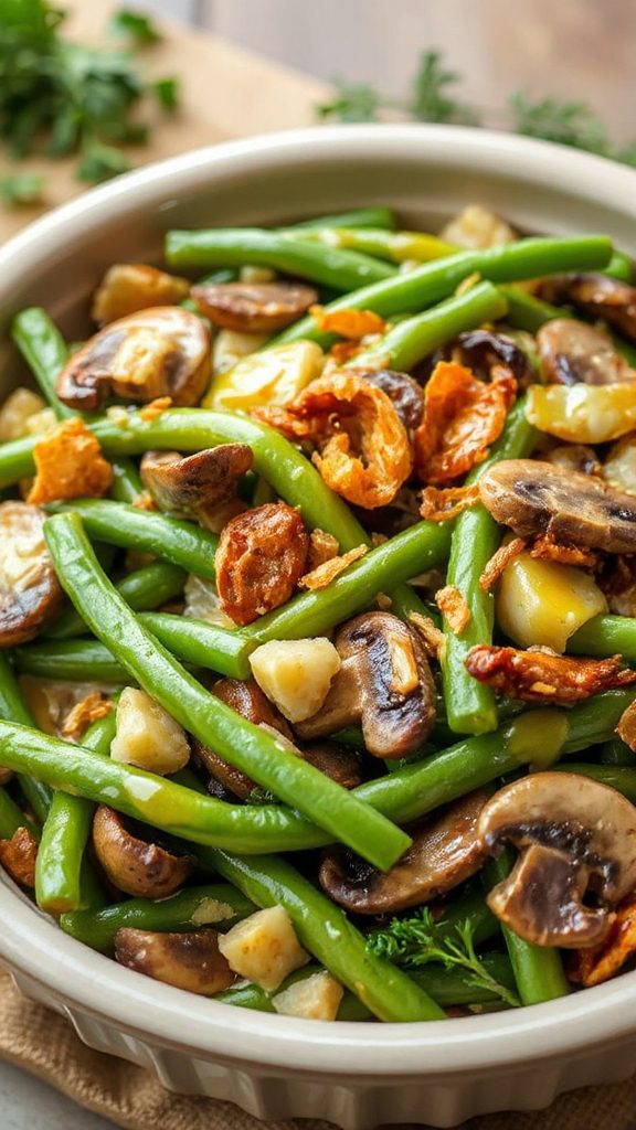 dairy free coconut green bean casserole