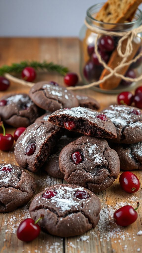 dark chocolate cherry biscotti