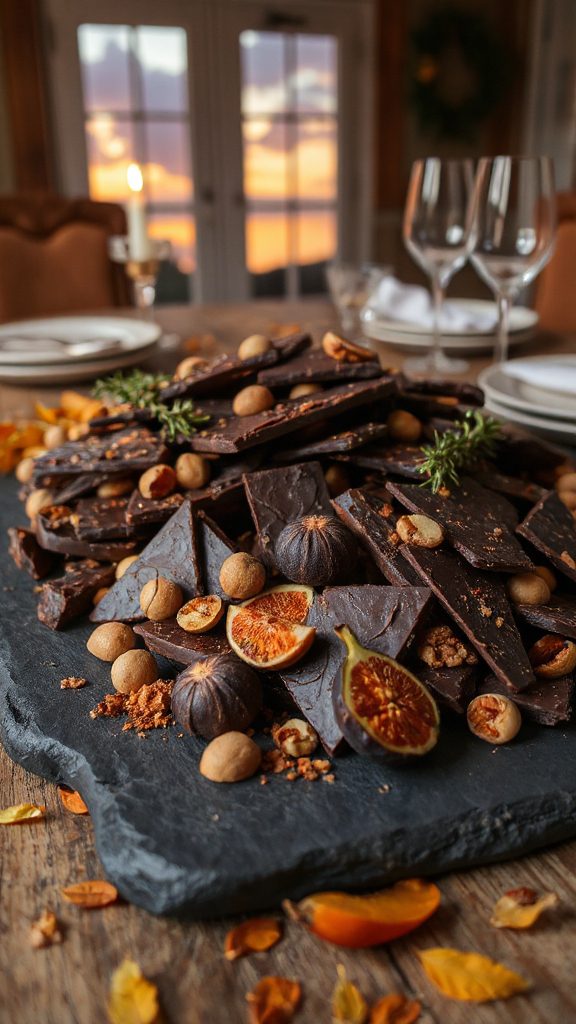 dark chocolate hazelnut bark
