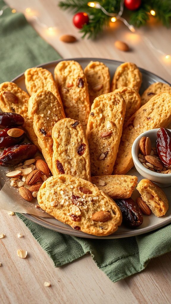 date sweetened almond biscotti