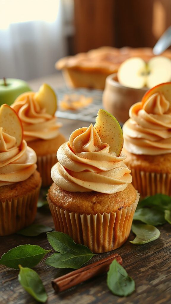 decadent apple pie cupcakes