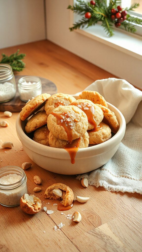 decadent caramel nut cookies