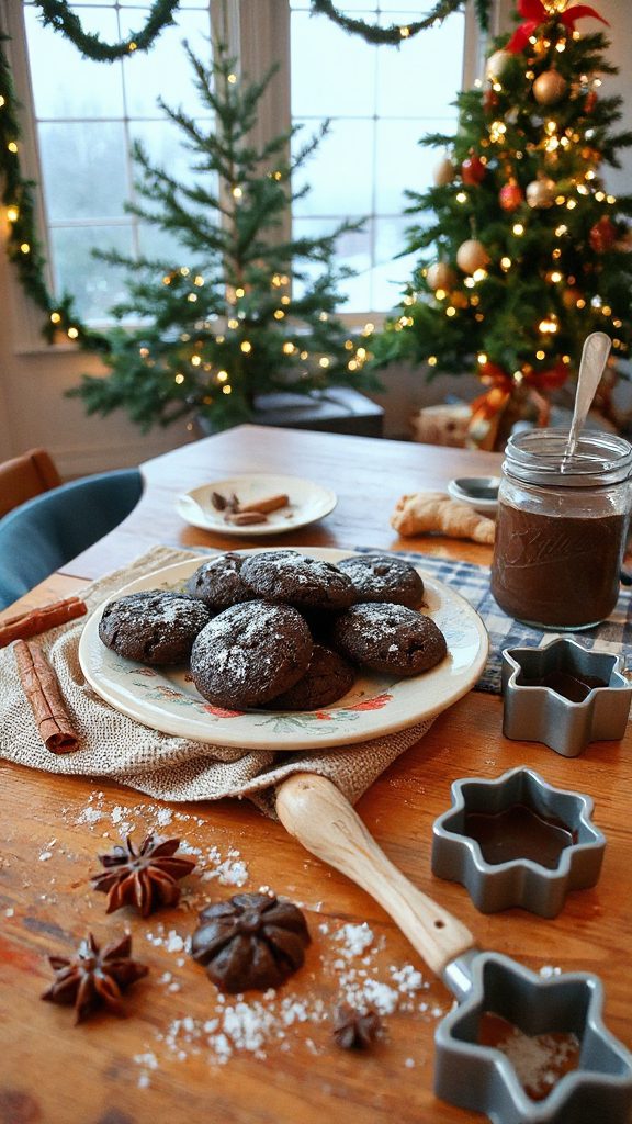 decadent chocolate molasses cookies