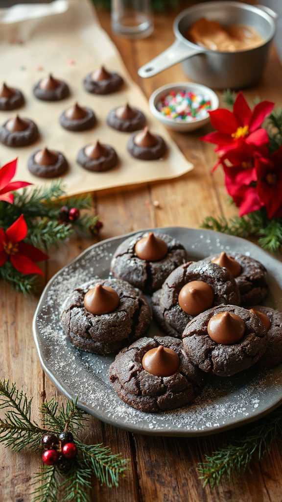 decadent chocolate peanut blossoms