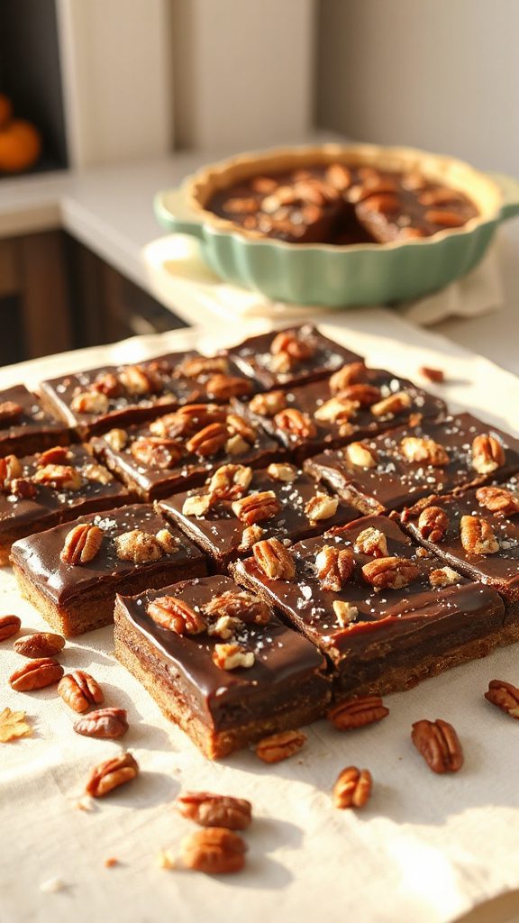 decadent chocolate pecan bars