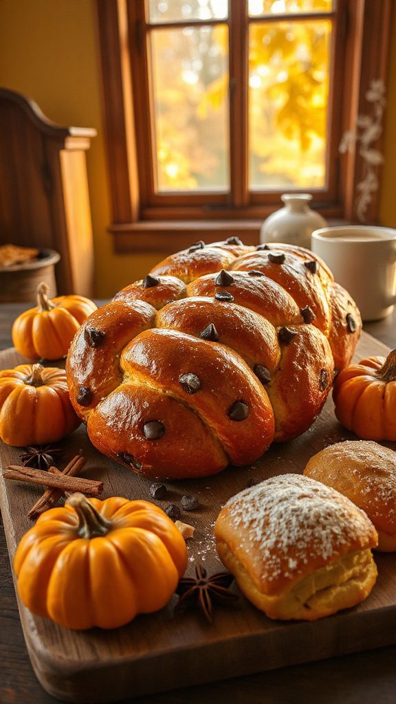 decadent chocolate pumpkin brioche