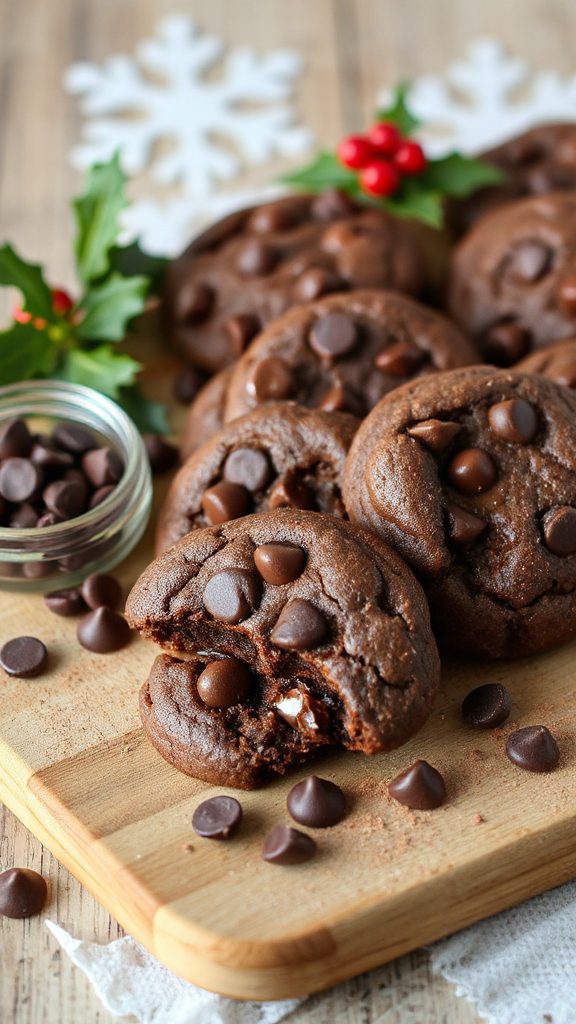 decadent double chocolate cookies