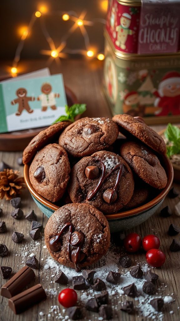 decadent double chocolate cookies