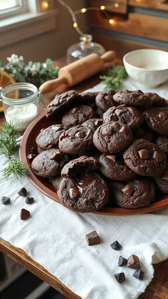 decadent double chocolate cookies