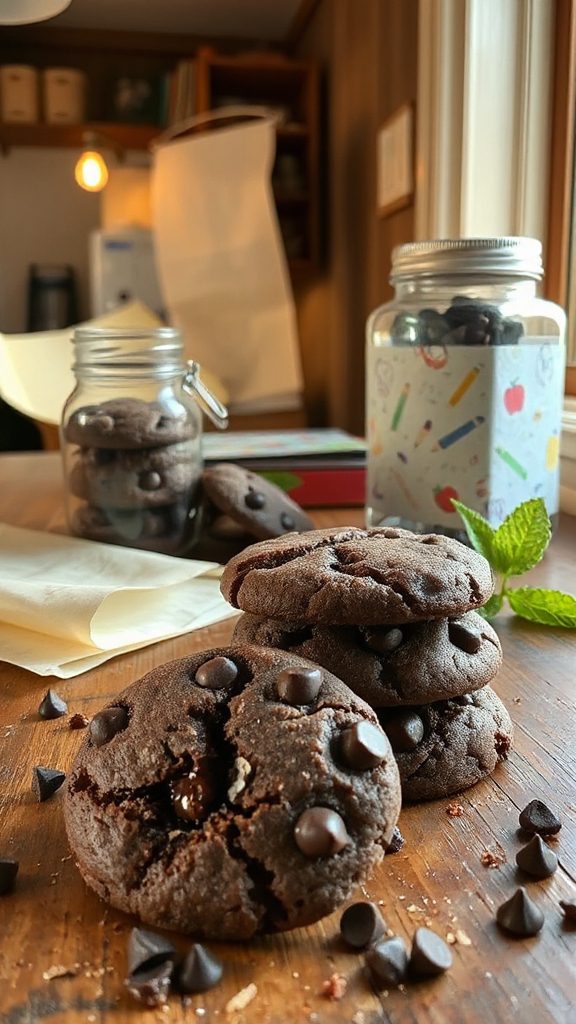 decadent double chocolate cookies