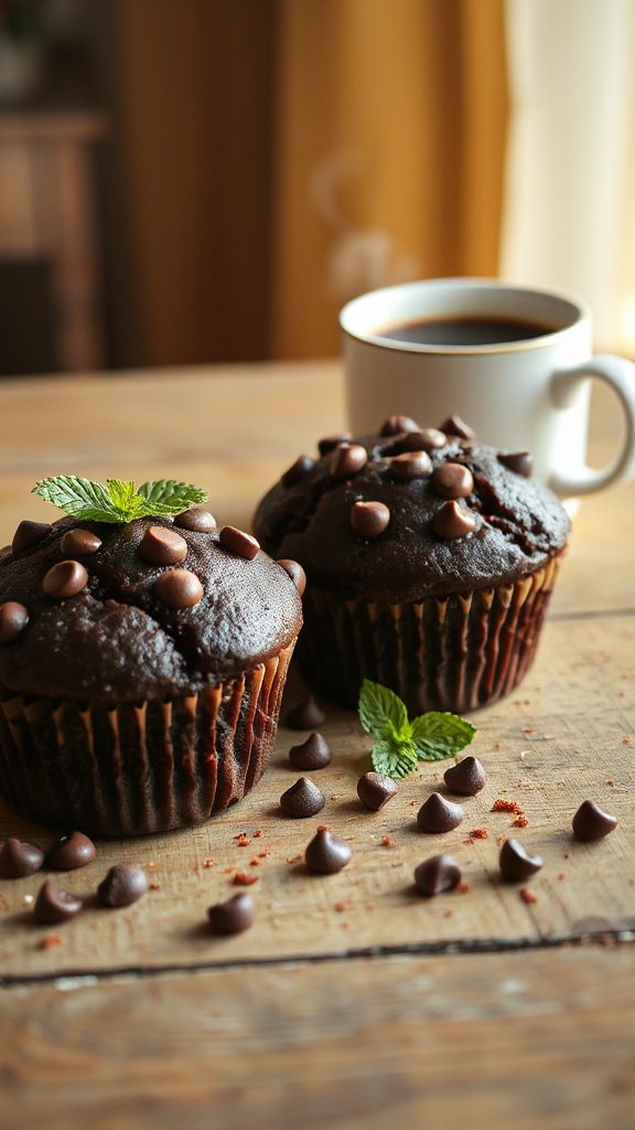 decadent double chocolate muffins decadent double chocolate muffins