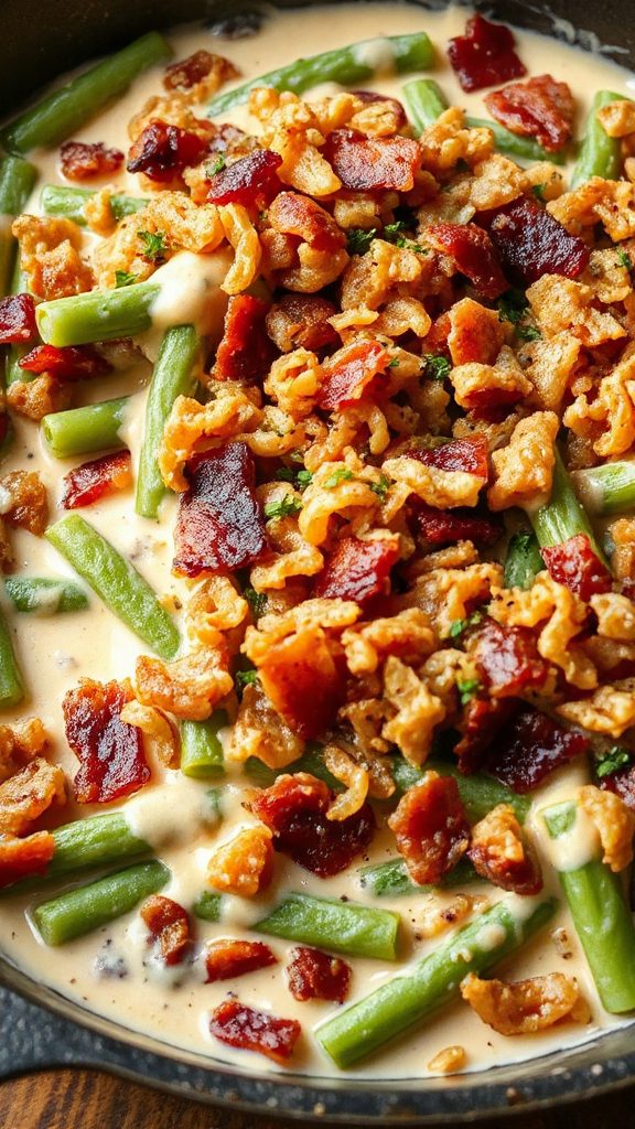 decadent green bean casserole