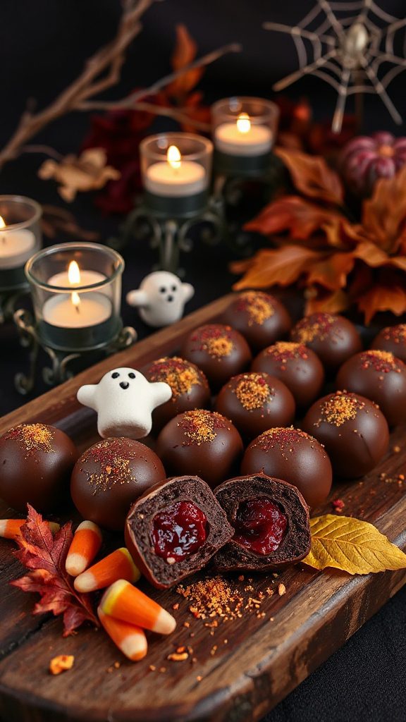 decadent halloween chocolate truffles