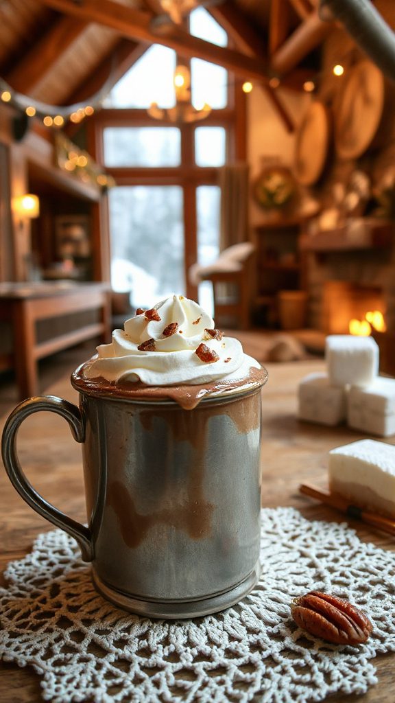 decadent maple pecan hot chocolate