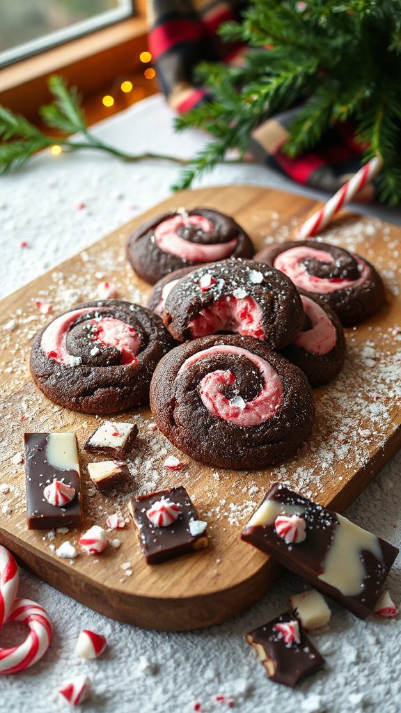 decadent peppermint swirl cookies