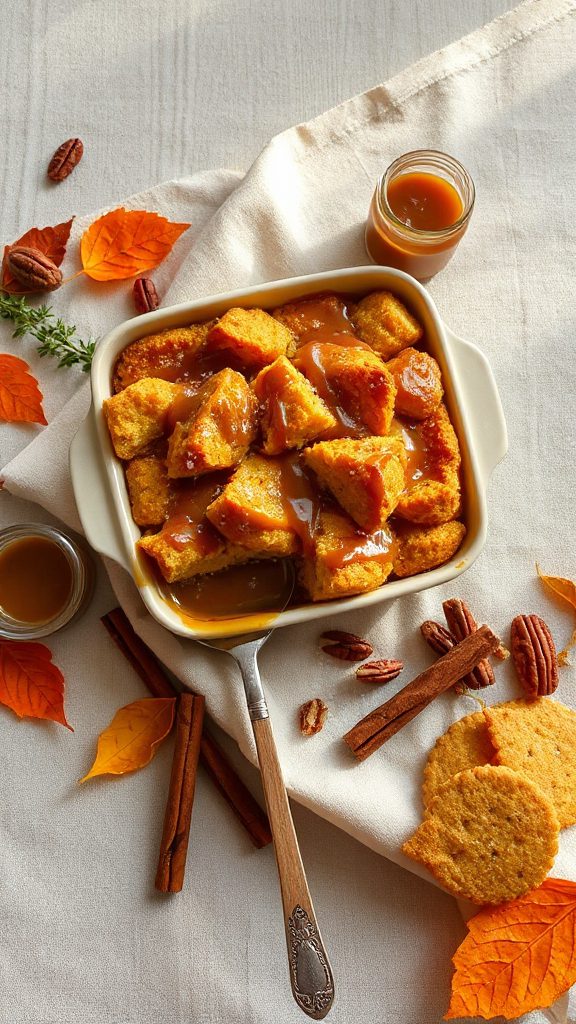 decadent pumpkin bread pudding