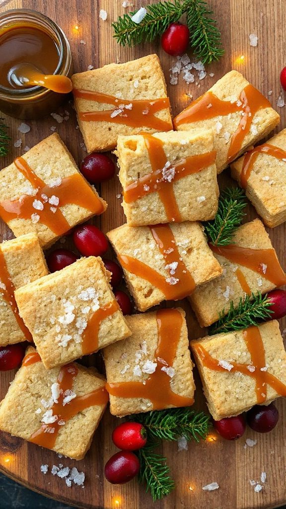 decadent salted caramel shortbread