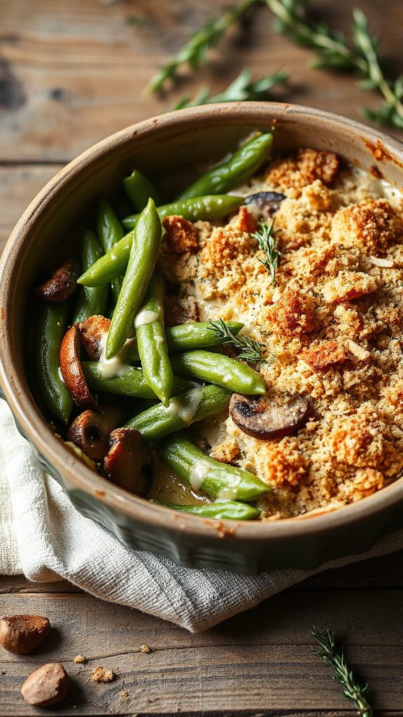 decadent vegan green beans