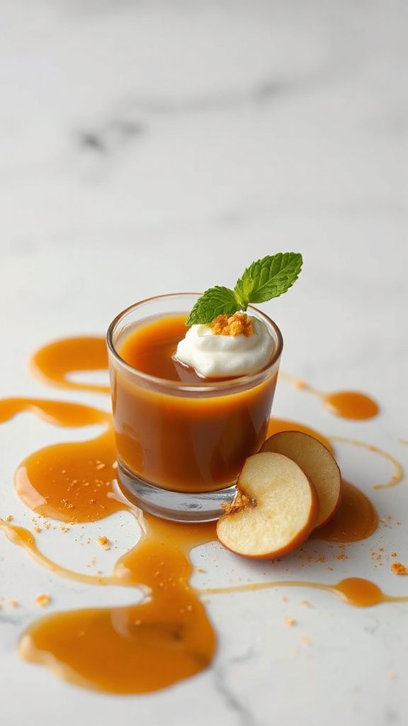 deconstructed caramel apple shot