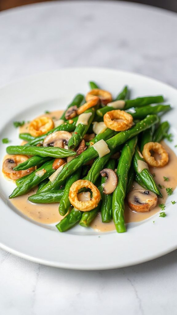 deconstructed gourmet casserole presentation