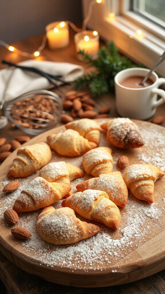 delicate almond crescent cookies