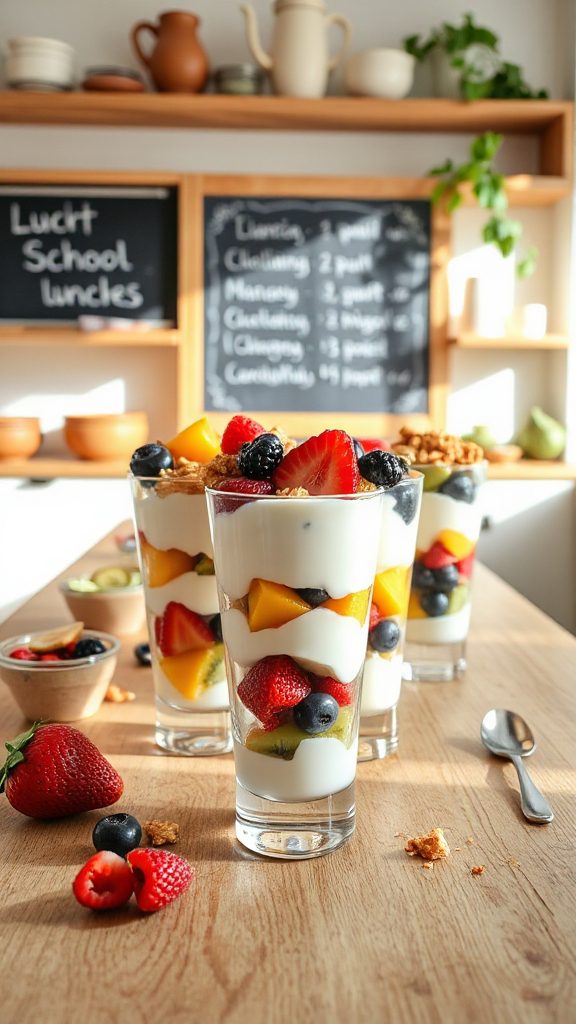 delicious and nutritious parfaits