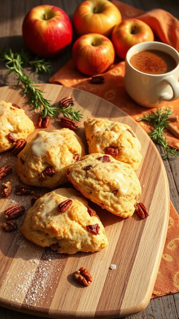 delicious apple pecan scones