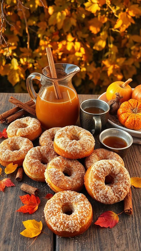 delicious autumn apple donuts