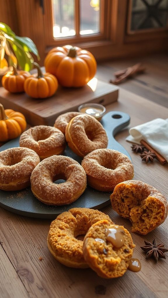 delicious autumn pumpkin donuts