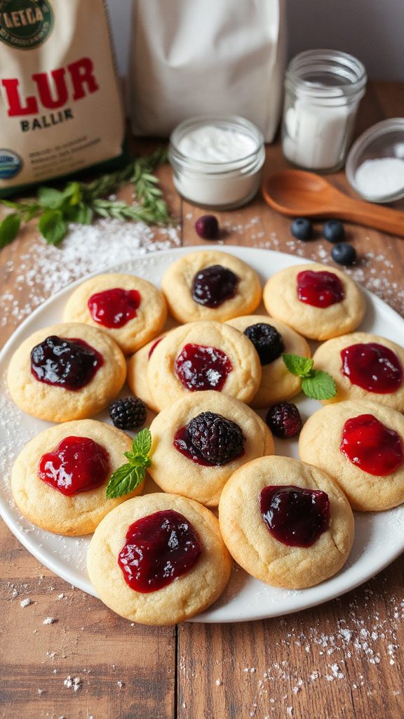 delicious berry thumbprint cookies