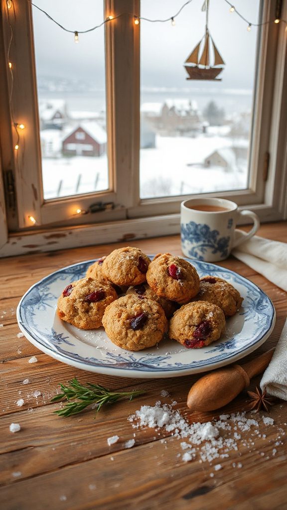 delicious chewy cranberry oatmeal cookies