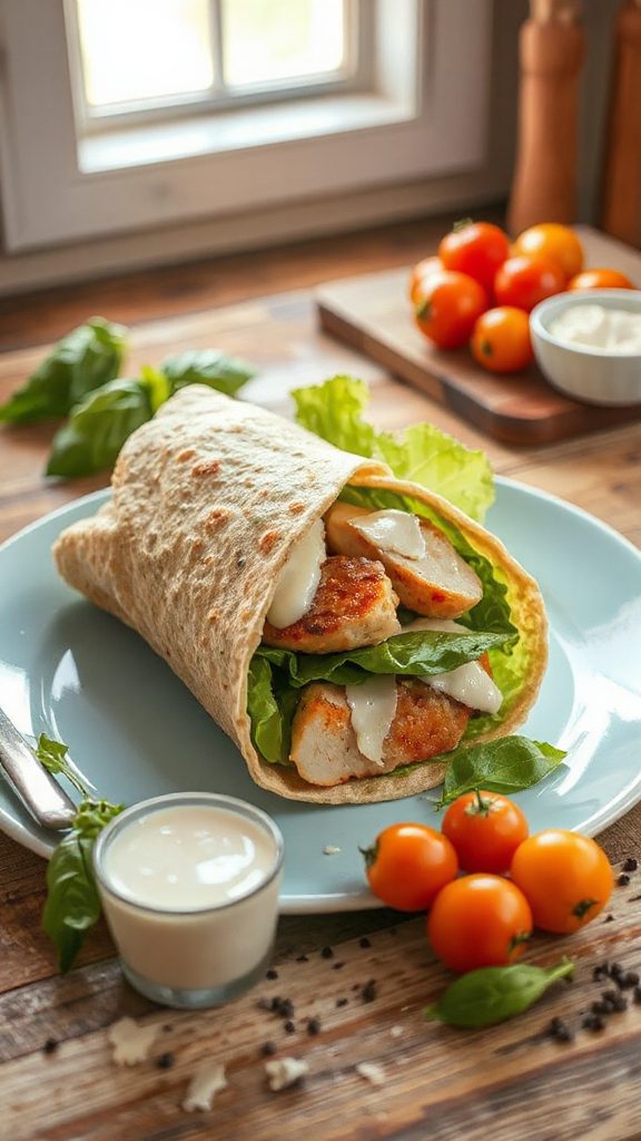 delicious chicken caesar wrap