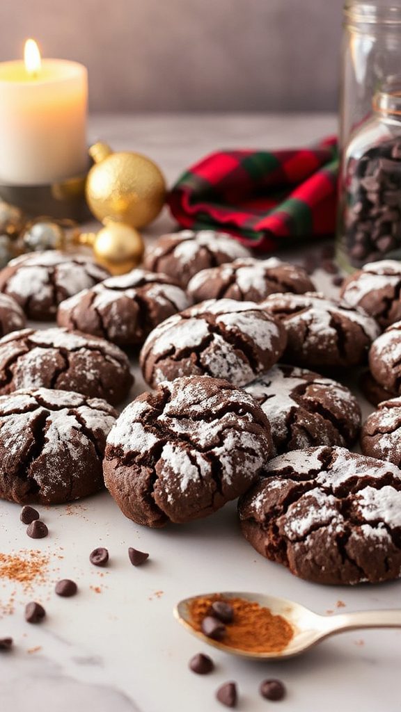 delicious chocolate crinkle cookies